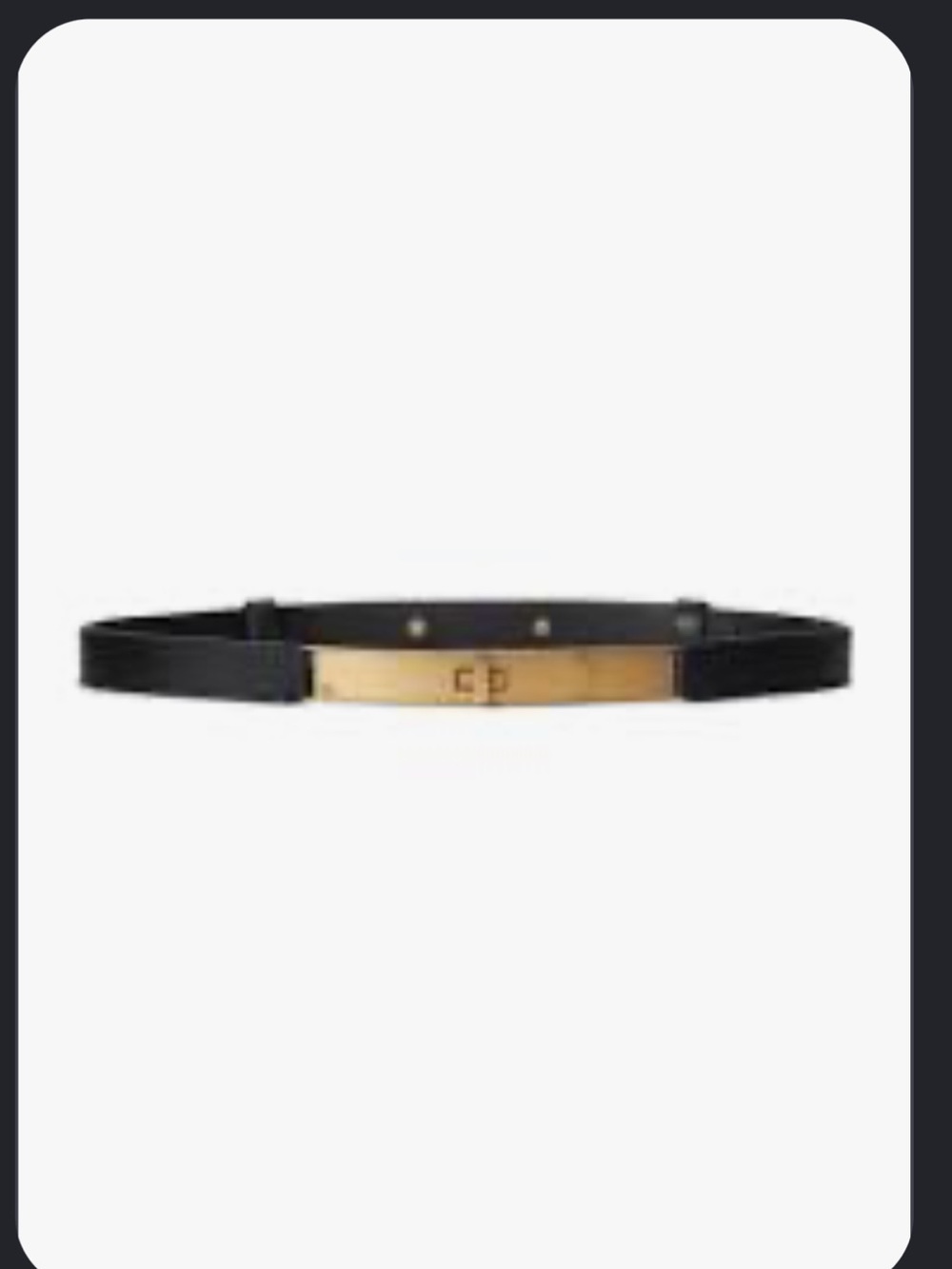 Ralph Lauren Black Leather Belt with Gold-Tone Plate